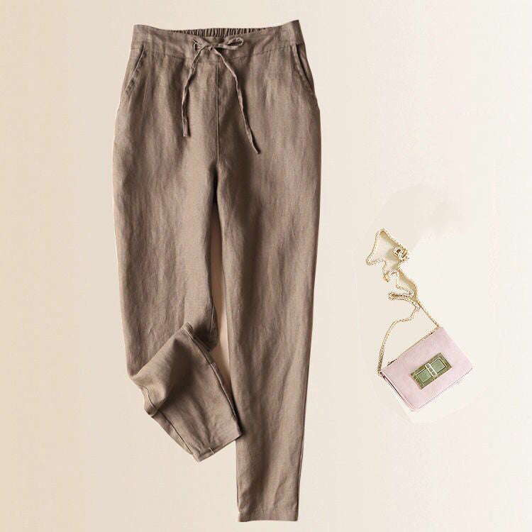 VLV - Pantaloni in lino e cotone