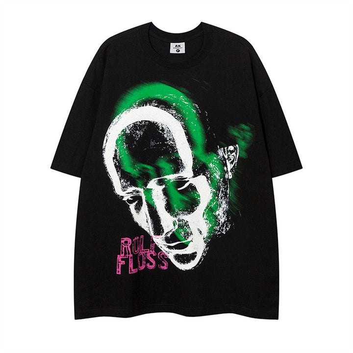 "The Dizzy Face" - T-Shirt oversize con stampa