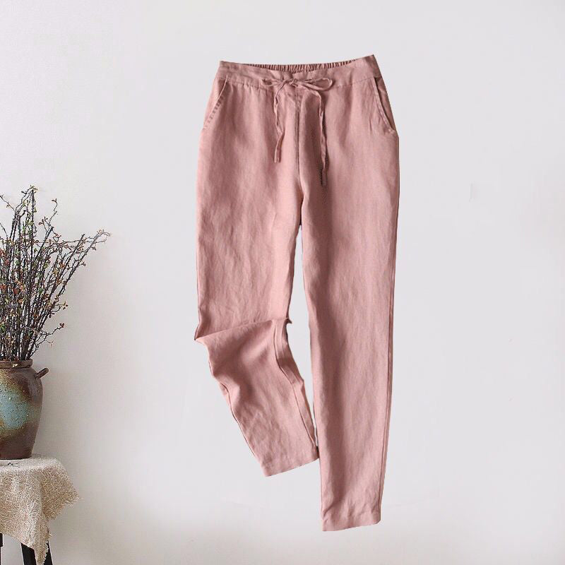 VLV - Pantaloni in lino e cotone