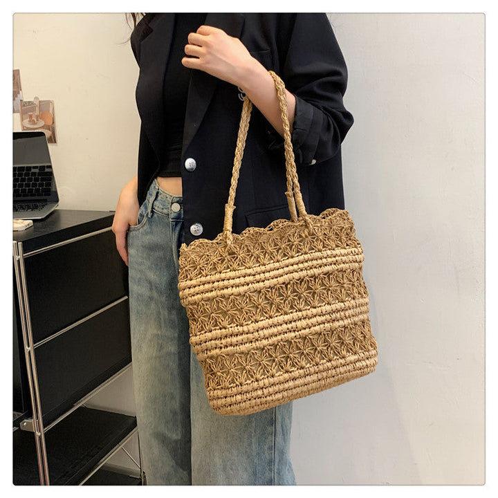 "VintCraft" - Borsa a tracolla in tessuto intrecciato