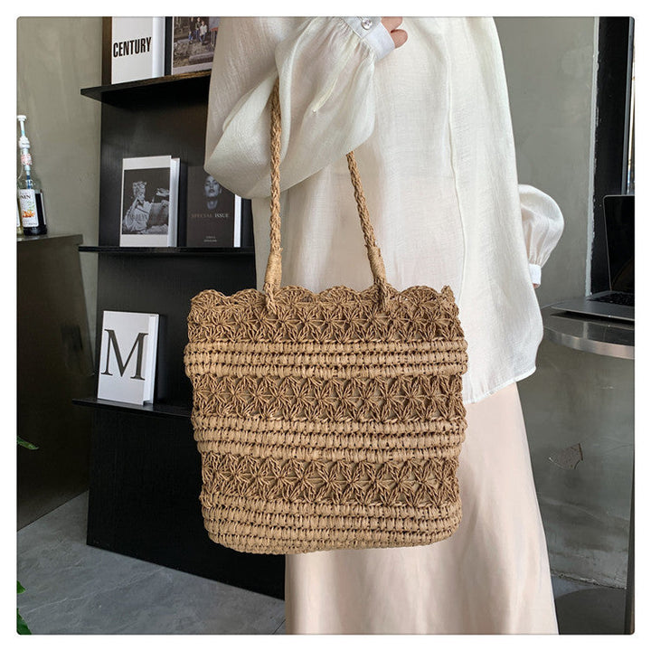 "VintCraft" - Borsa a tracolla in tessuto intrecciato