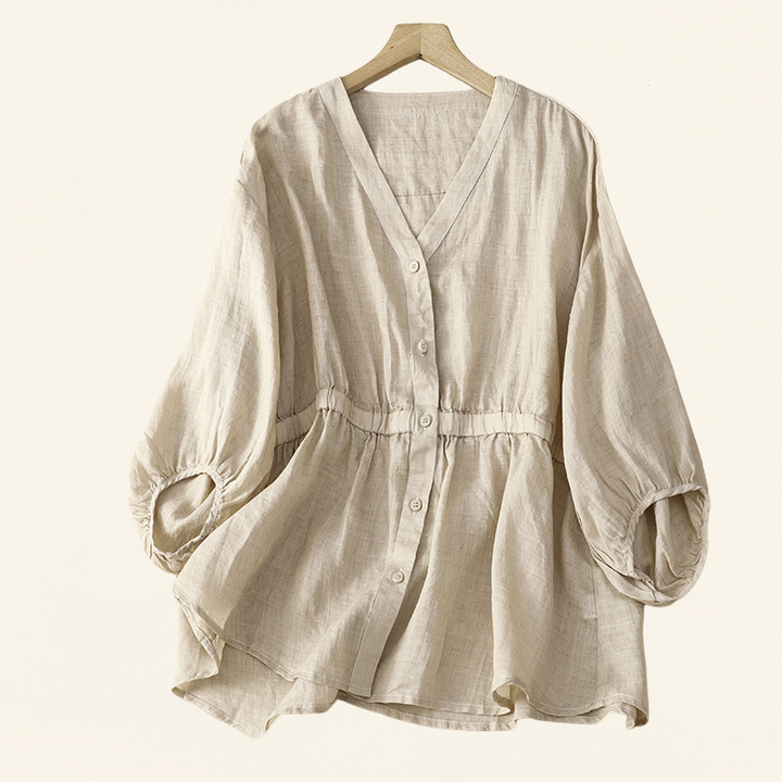 VLV - Blusa in lino e cotone
