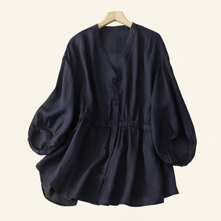 VLV - Blusa in lino e cotone