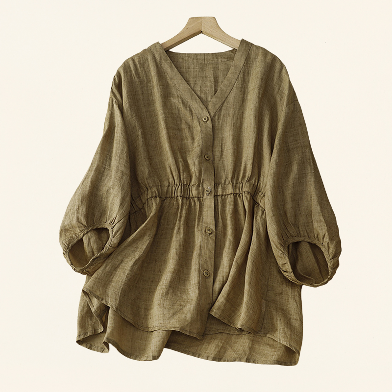 VLV - Blusa in lino e cotone