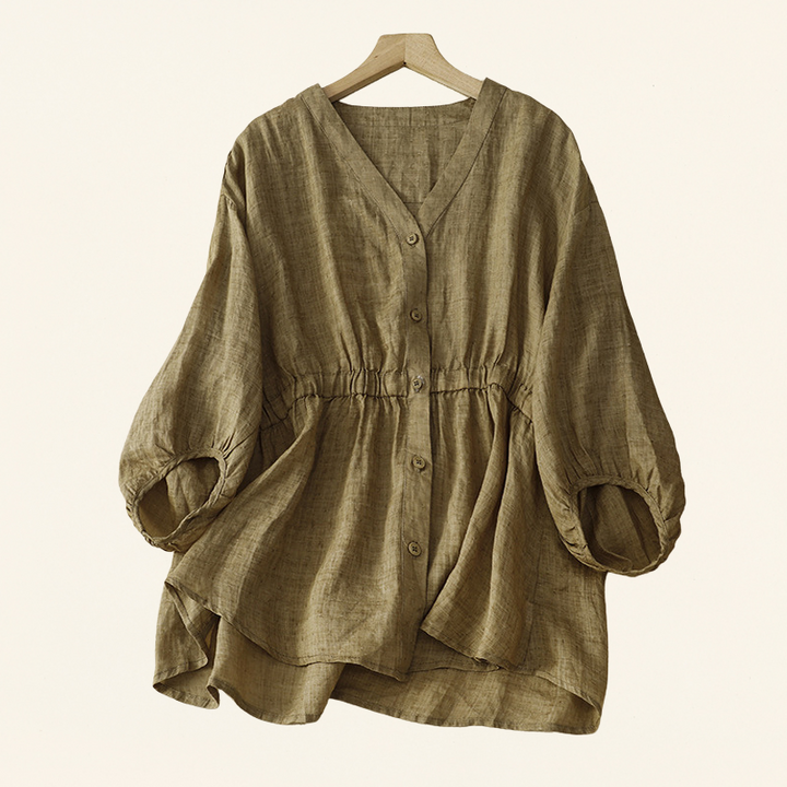 VLV - Blusa in lino e cotone