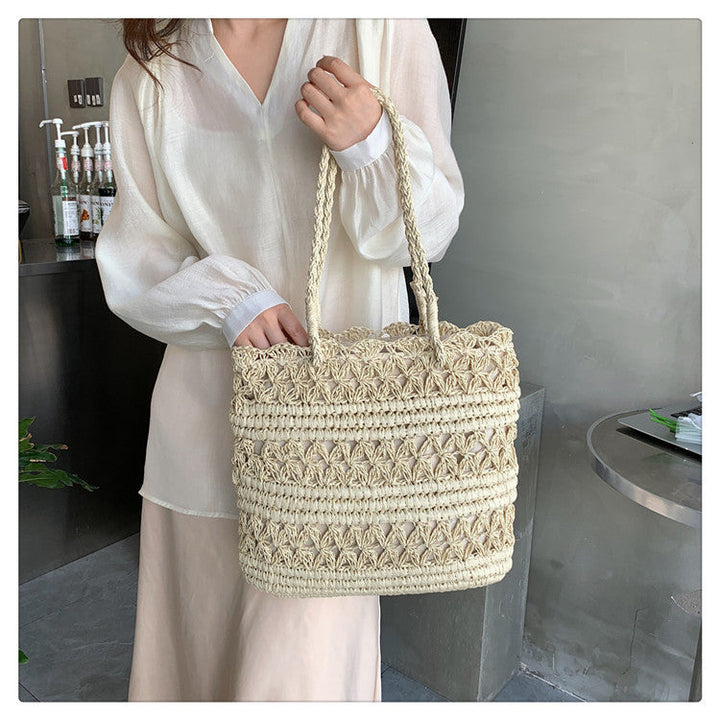 "VintCraft" - Borsa a tracolla in tessuto intrecciato